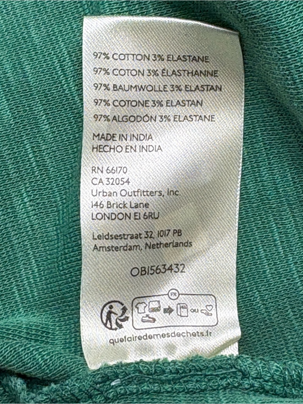 Anthropologie Pilcro Stitched Long Sleeve Top Green L V-Neck - Picture 11 of 11